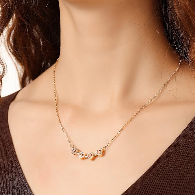 Glamea® Négylevelű Szív nyaklánc