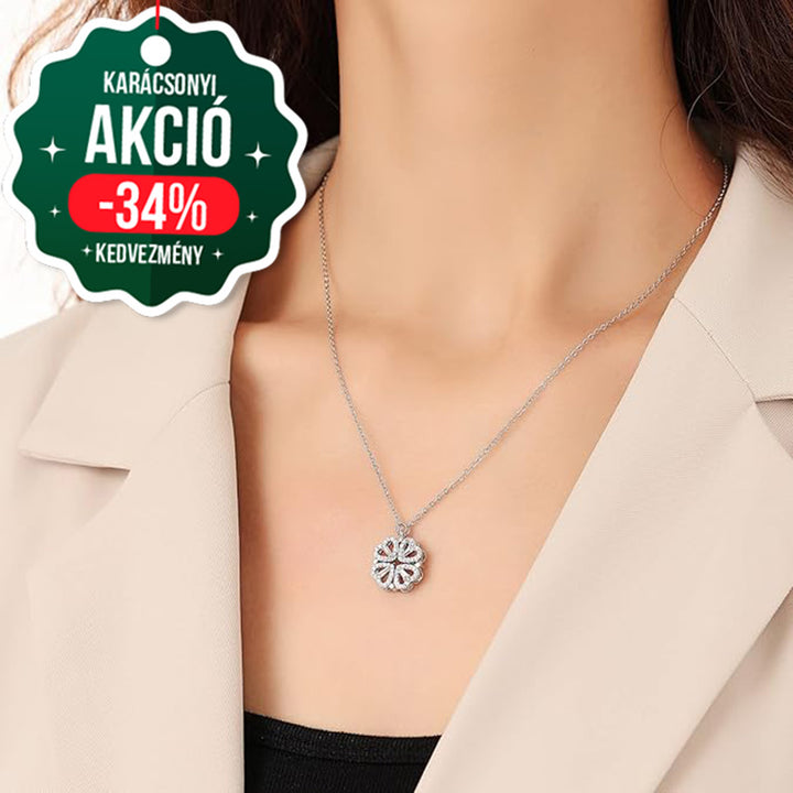 Glamea® Négylevelű Szív nyaklánc