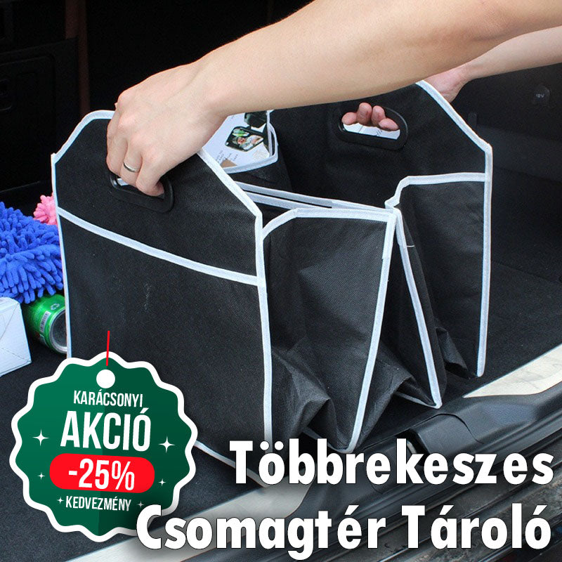 Többrekeszes tároló csomagtartóba