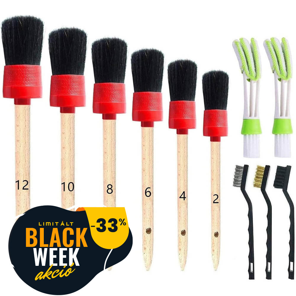 Autóápoló kefekészlet