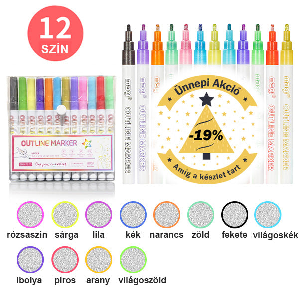 magi® Ezüst-kontúr színező tollkészlet