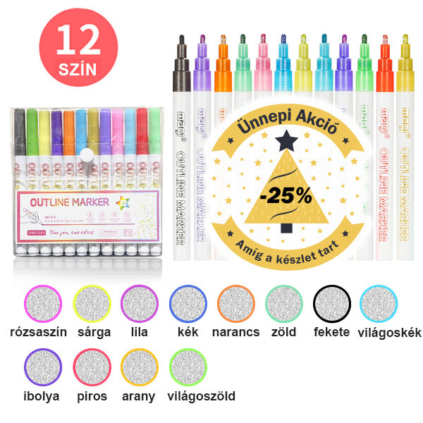magi® Ezüst-kontúr színező tollkészlet