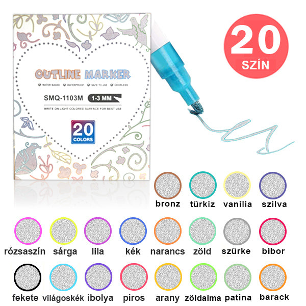 magi® Ezüst-kontúr színező tollkészlet