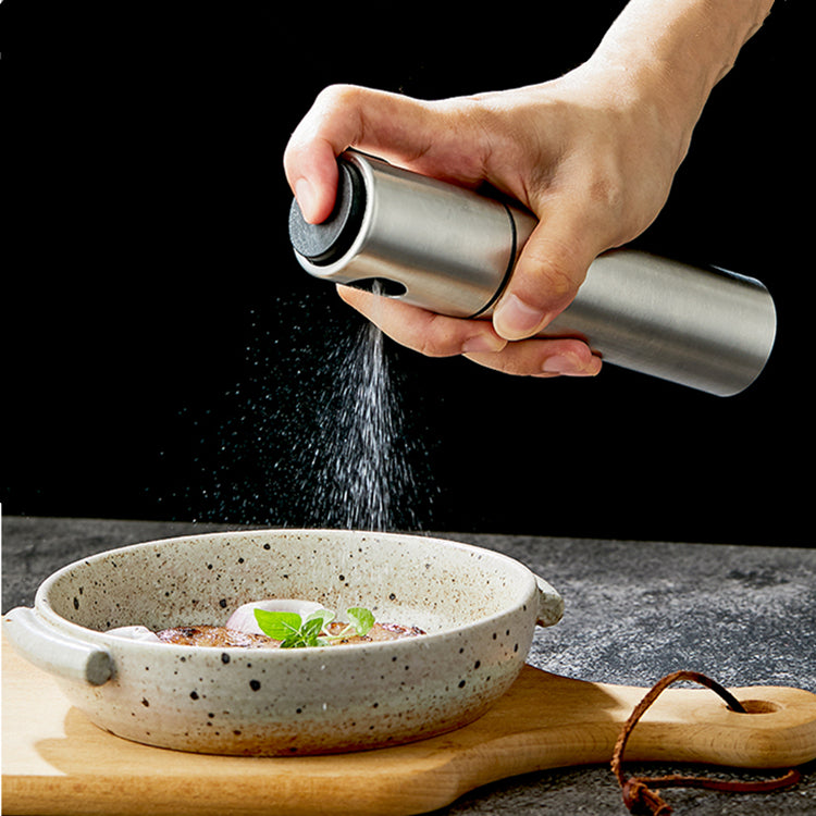 Olajspray rozsdamentes palackban, 135 ml, fém